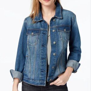 Silver Sinclair Denim Jean Jacket, Size Small